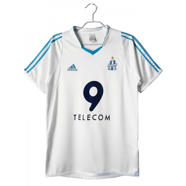 Olympique de Marseill maillot rétro domicile uniforme de football vintage premier maillot de sport de football pour hommes 2002-2003